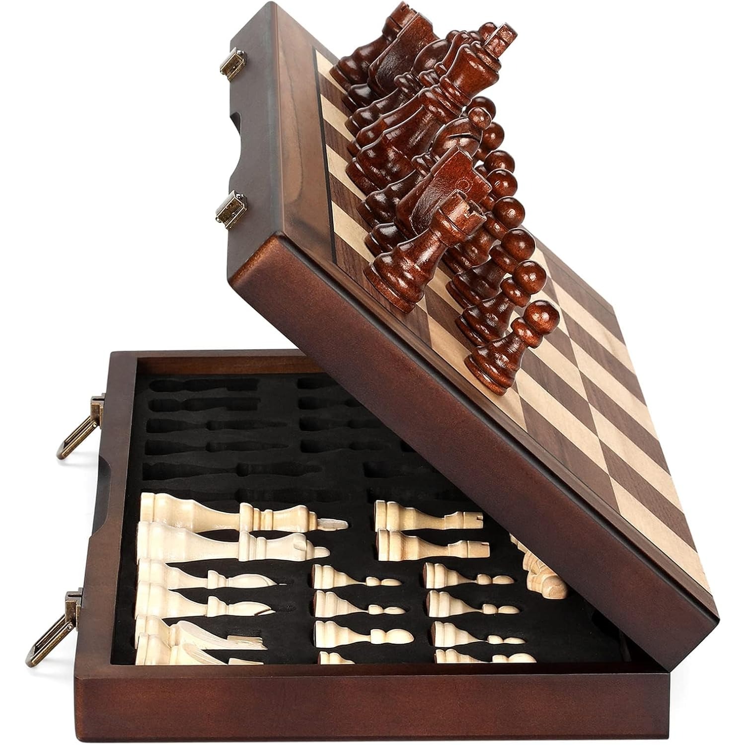 Chess Set Wooden - 39cm/15인치 성인용 나무 체스 세트, 접이식
