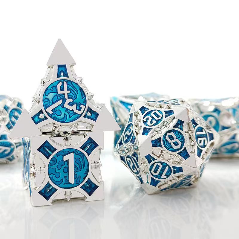 Board Game Dnd - 코스프레 D4-D20 DND 황동 골드 다면체