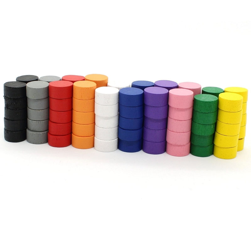 Chess Set Wooden - 10MM 게임 디스크 토큰 10/50/100/200/500PCS 나무