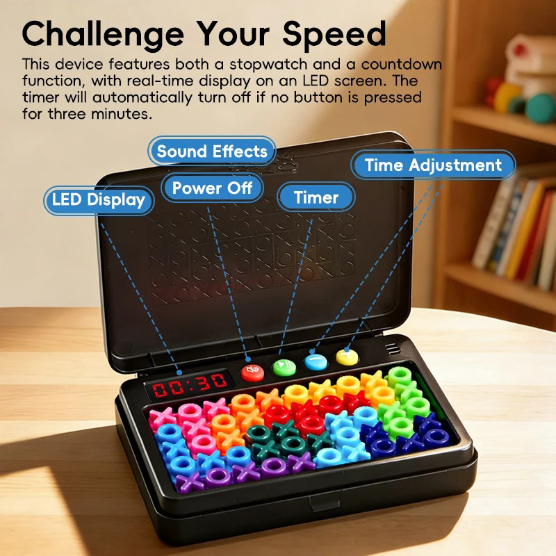 Board Game With Questions - KNYYSECQ 스마트 XO 퍼즐 어린이 퍼즐