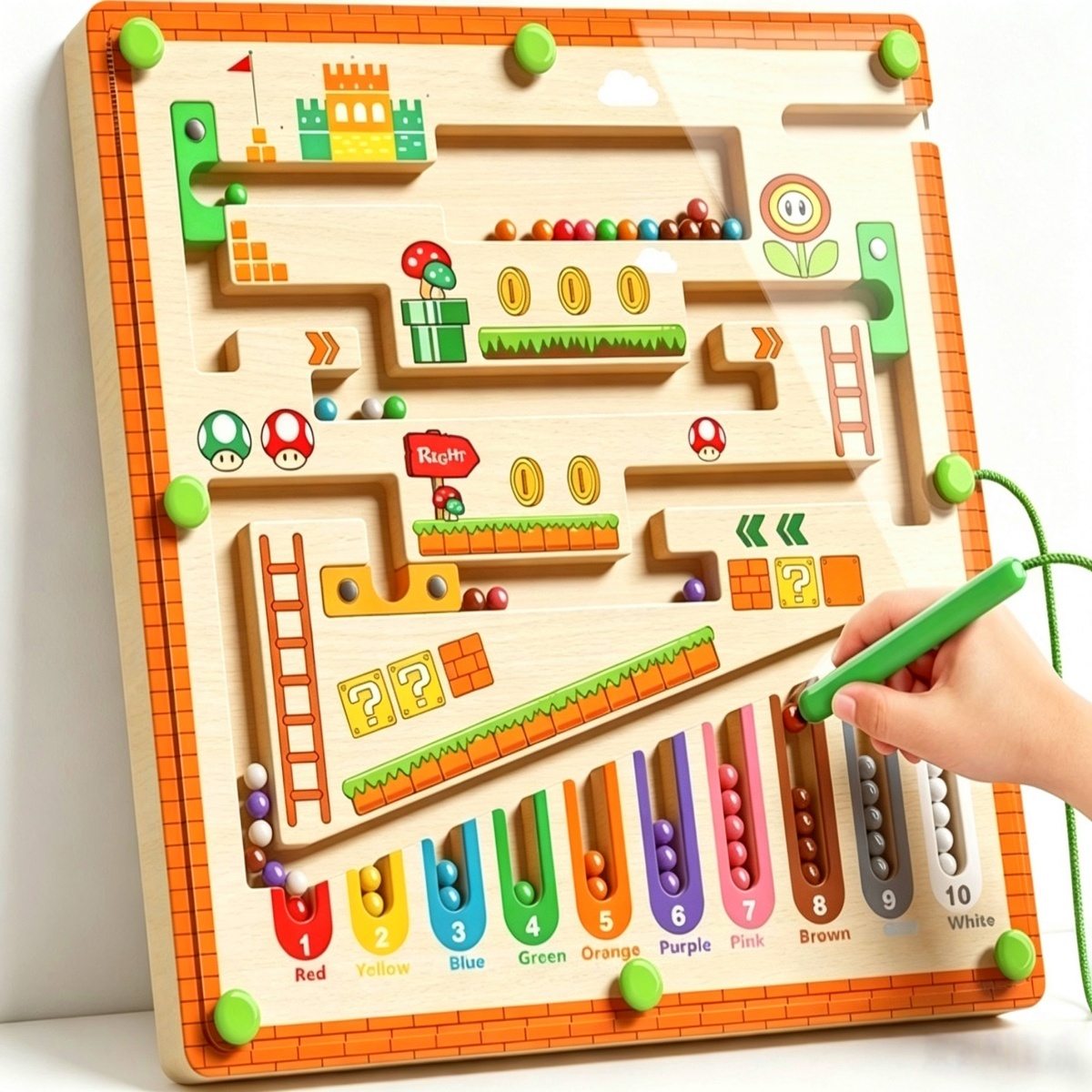 Board Game Qwirkle - 자석 미로 공 장난감 몬테소리 계산