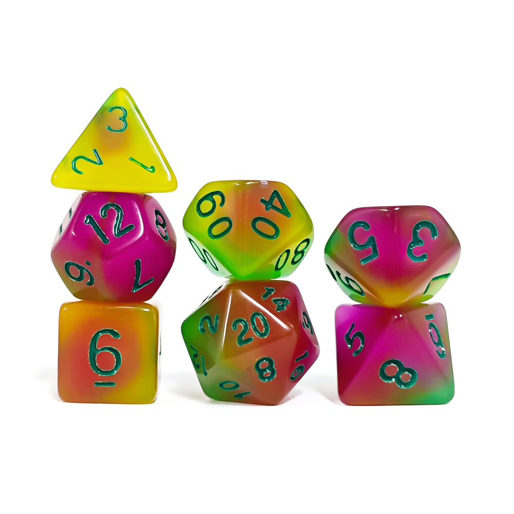 Board Game Dnd - 7개/세트 야광 주사위 세트 (아크릴 소재)