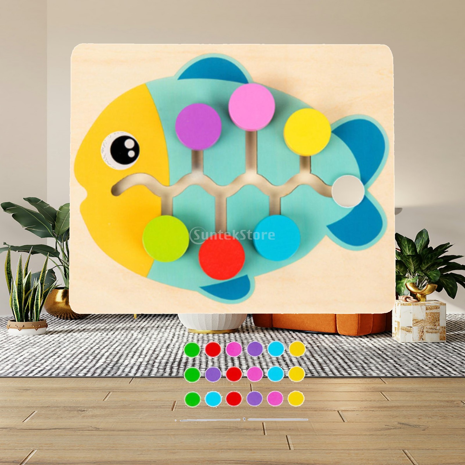 Board Game Strategi - 나무 색깔 맞추기 슬라이드 퍼즐 3세
