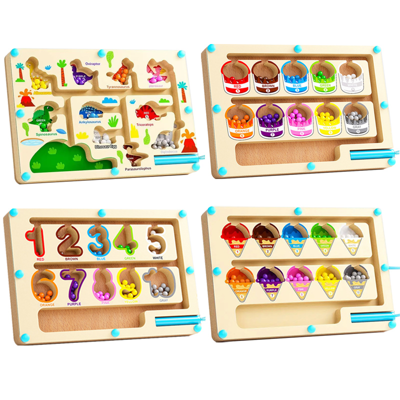 Board Game Qwirkle - 자기 색상 및 번호 미로 몬테소리