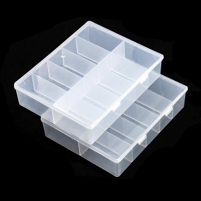 Token Tray Organizer - 10 그리드 빈 지우기 저장 상자