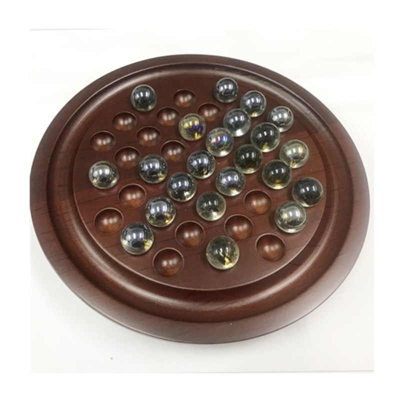 Chess Set Wooden - 나무 솔리테어 체스 세트 - 두뇌