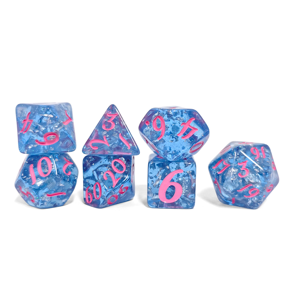 7개 세트 블루 컬러 레진 주사위 세트 인기 보드 게임 - Board Game Dnd 리뷰 및 가격