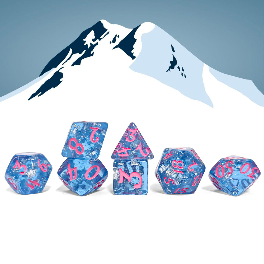 7개 세트 블루 컬러 레진 주사위 세트 인기 보드 게임 - Board Game Dnd 리뷰 및 가격