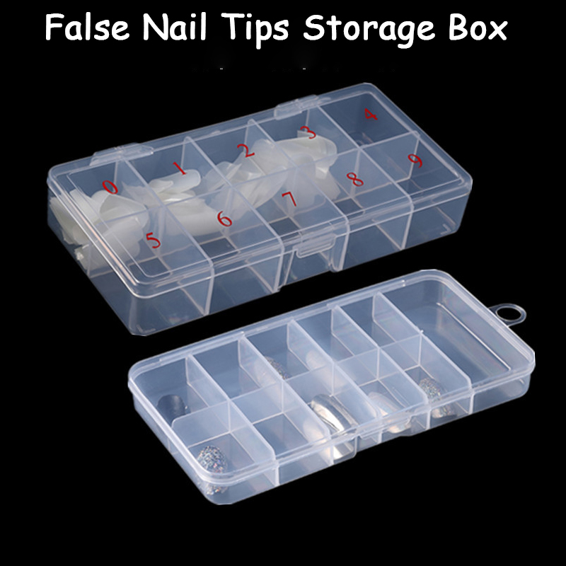 1 상자 빈 네일 팁 주최자 보관 상자 10 그리드 크 - Token Tray Organizer 리뷰 및 가격