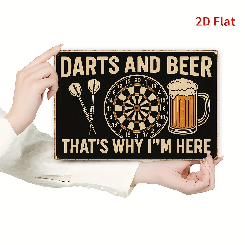 틴 사인 - 다트 보드 맥주잔 재미있는 바 문구 빈티지 - Board Game Quote 리뷰 및 가격