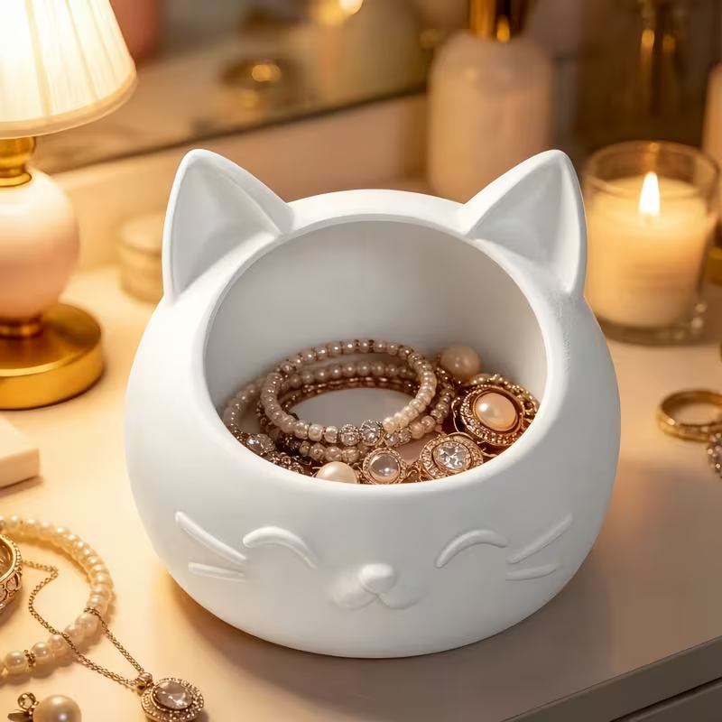 미니 만화 고양이 모양 수납함 귀여운 침대 옆 정리함, - Token Tray Organizer 리뷰 및 가격