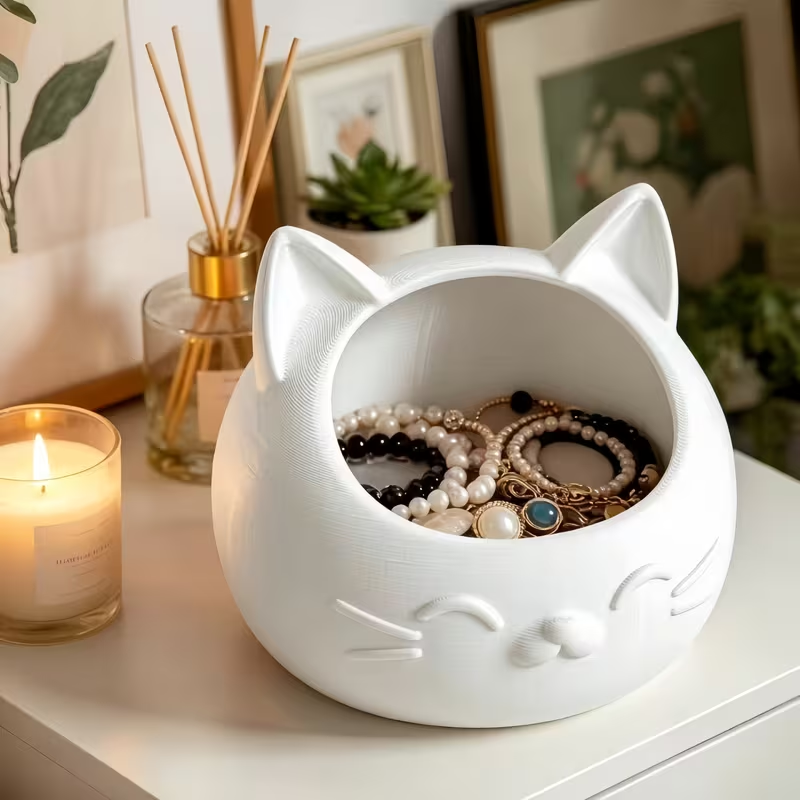 미니 만화 고양이 모양 수납함 귀여운 침대 옆 정리함, - Token Tray Organizer 리뷰 및 가격