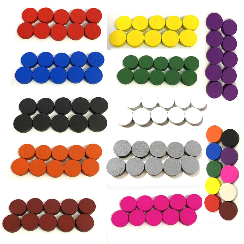 50 조각 15*5MM 11 색 나무 디스크 디스크 전 - Chess Set Wooden 리뷰 및 가격