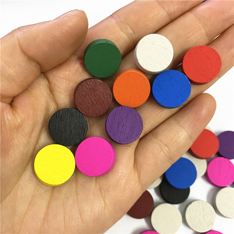 50 조각 15*5MM 11 색 나무 디스크 디스크 전 - Chess Set Wooden 리뷰 및 가격