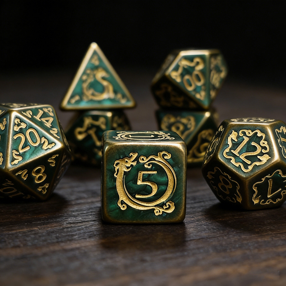 DND 주사위 7개 세트 드래곤 패턴 다면체 주사위 롤 - Board Game Dnd 리뷰 및 가격