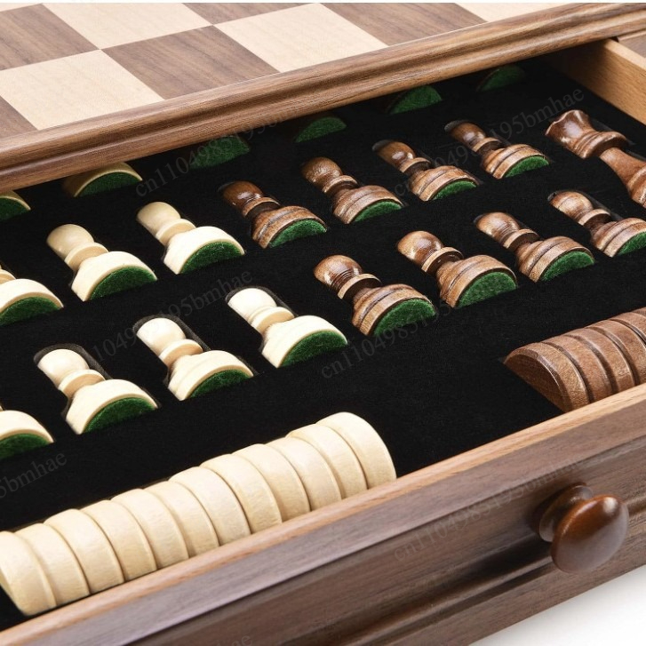 월넛 원목 체스 체커 세트 서랍형/고급 원목 체스 박스 - Chess Set Wooden 리뷰 및 가격