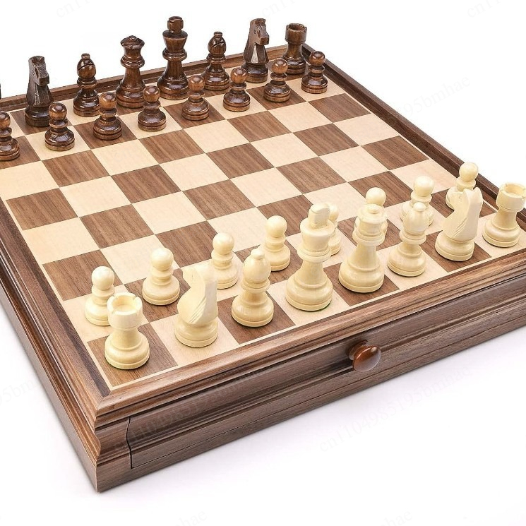 월넛 원목 체스 체커 세트 서랍형/고급 원목 체스 박스 - Chess Set Wooden 리뷰 및 가격