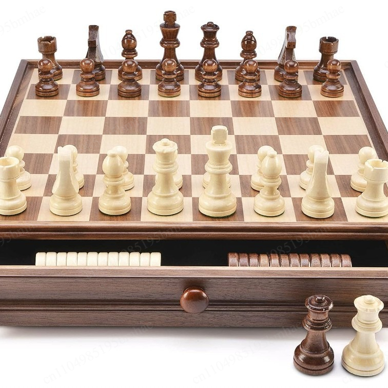 월넛 원목 체스 체커 세트 서랍형/고급 원목 체스 박스 - Chess Set Wooden 리뷰 및 가격