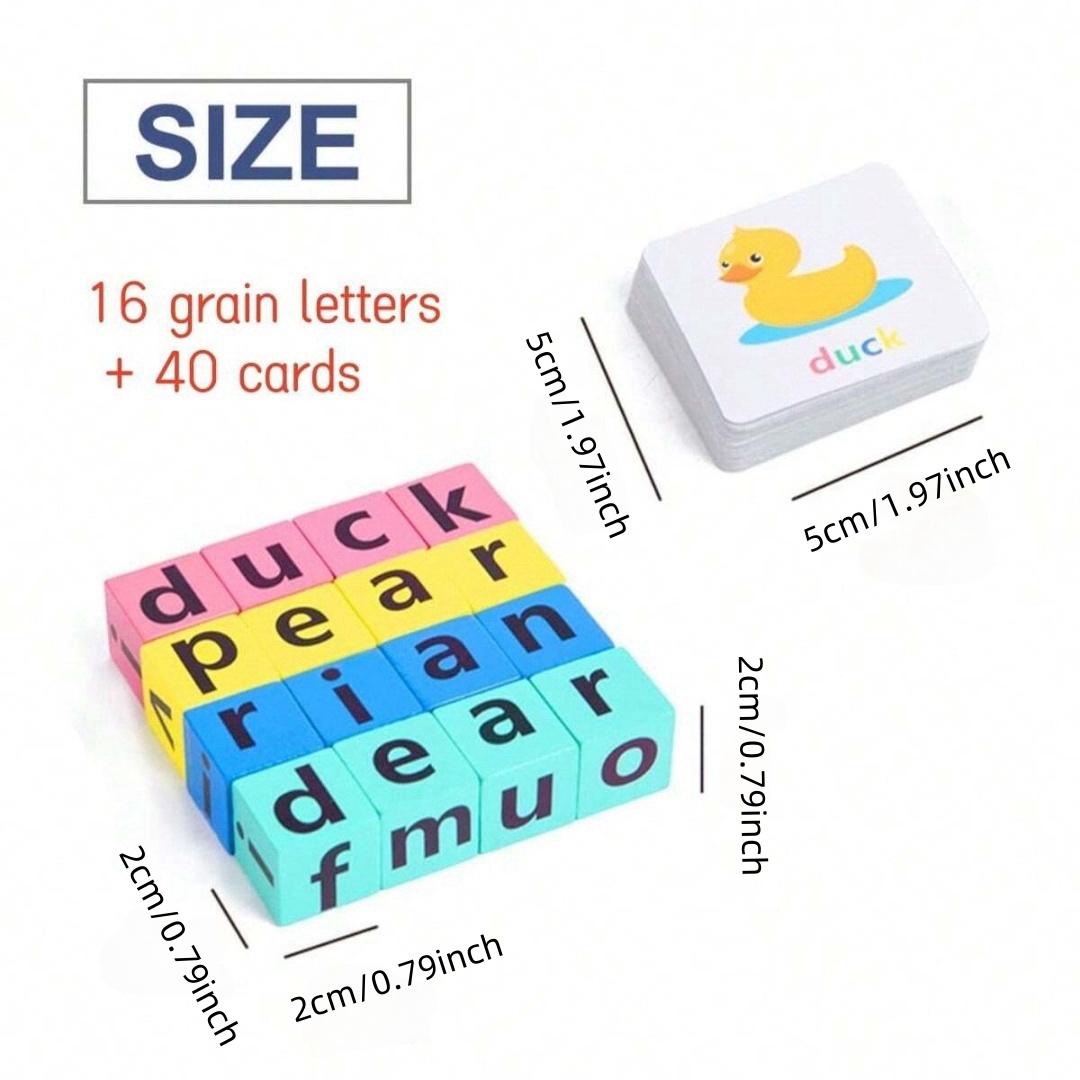 어린이 알파벳 철자 보드 게임, 16개의 글자 블록 + - Board Game Education 리뷰 및 가격