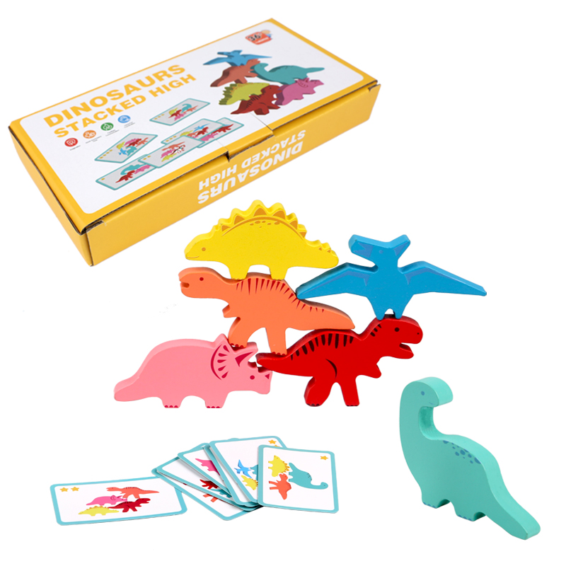 나무 균형 블록 어린이를위한 장난감 동물 공룡 빌딩 스 - Board Game With Questions 리뷰 및 가격