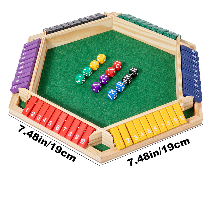 상자를 닫으세요 주사위 보드 게임 나무 플랩 및 오지  - Board Game For 3 Players 리뷰 및 가격