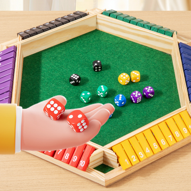 상자를 닫으세요 주사위 보드 게임 나무 플랩 및 오지  - Board Game For 3 Players 리뷰 및 가격