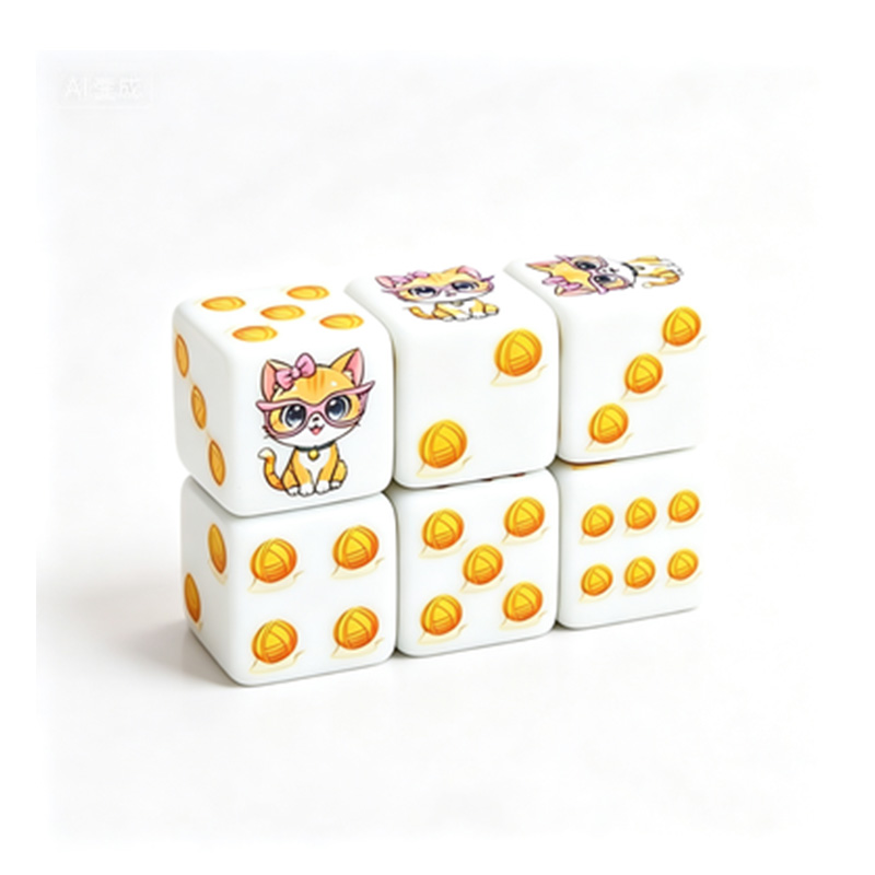 6Pcs 고양이 발 인쇄 다면체 주사위 세트 탁상용 R - Board Game Dnd 리뷰 및 가격