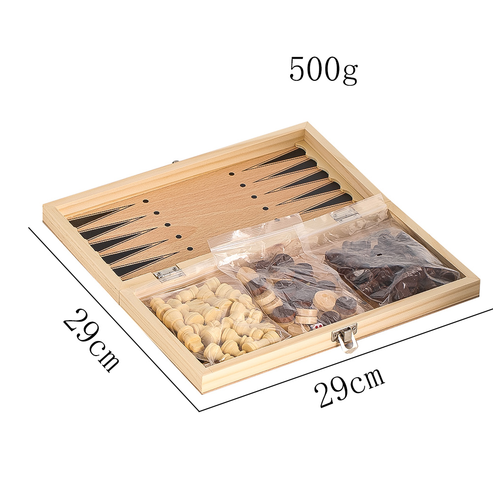 나무 3-in-1 체커 백개먼 체스 세트 모델 파티 여 - Chess Set Wooden 리뷰 및 가격