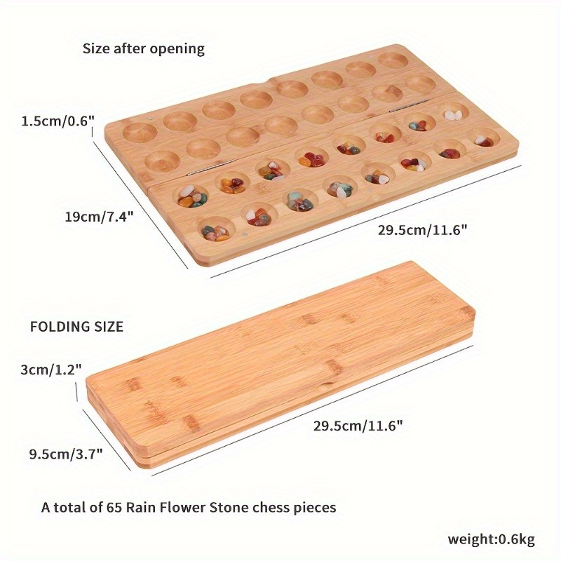 휴대용 접이식 나무 만칼라 보드 게임 세트, 다채로운  - Chess Set Wooden 리뷰 및 가격