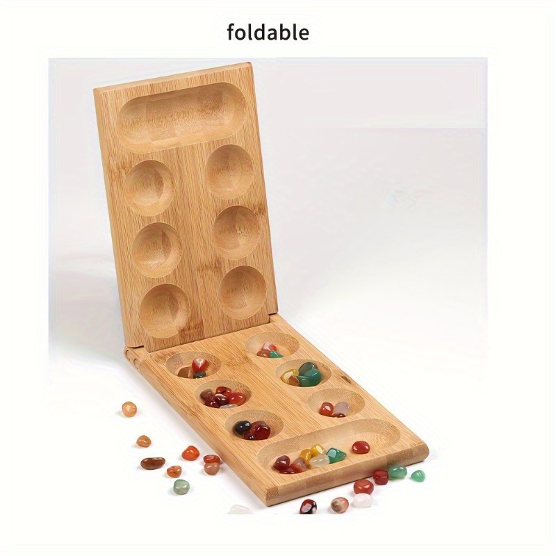 휴대용 접이식 나무 만칼라 보드 게임 세트, 다채로운  - Chess Set Wooden 리뷰 및 가격