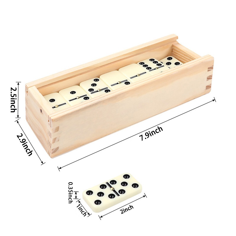 아이보리 더블 식스 듀오 미노 도미노 세트 휴대용 나무 - Chess Set Wooden 리뷰 및 가격