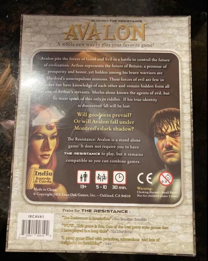 인디 보드 및 카드, 저항: 아발론, 카드 게임, 14 - Board Game Avalon 리뷰 및 가격