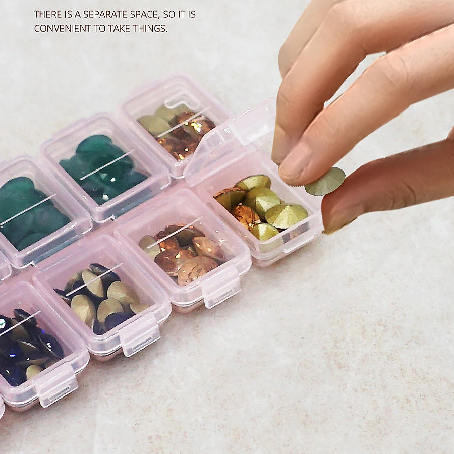 12칸 플라스틱 라인스톤 정리함, 네일아트 도구 보석  - Token Tray Organizer 리뷰 및 가격