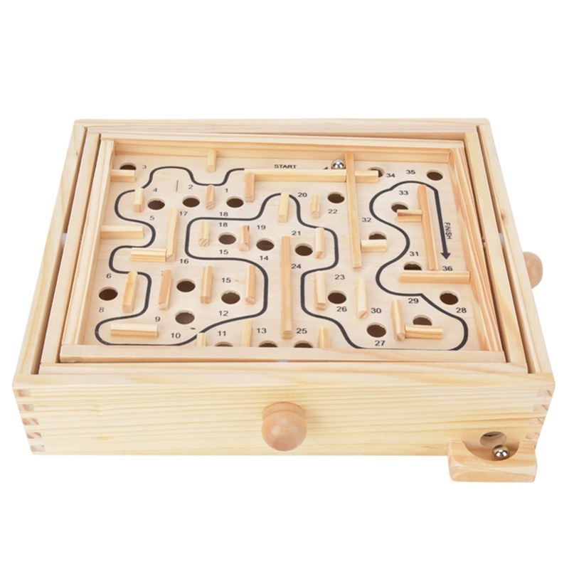 성인 어린이용 나무 교육용 미로 두뇌 훈련 보드 게임  - Board Game Education 리뷰 및 가격